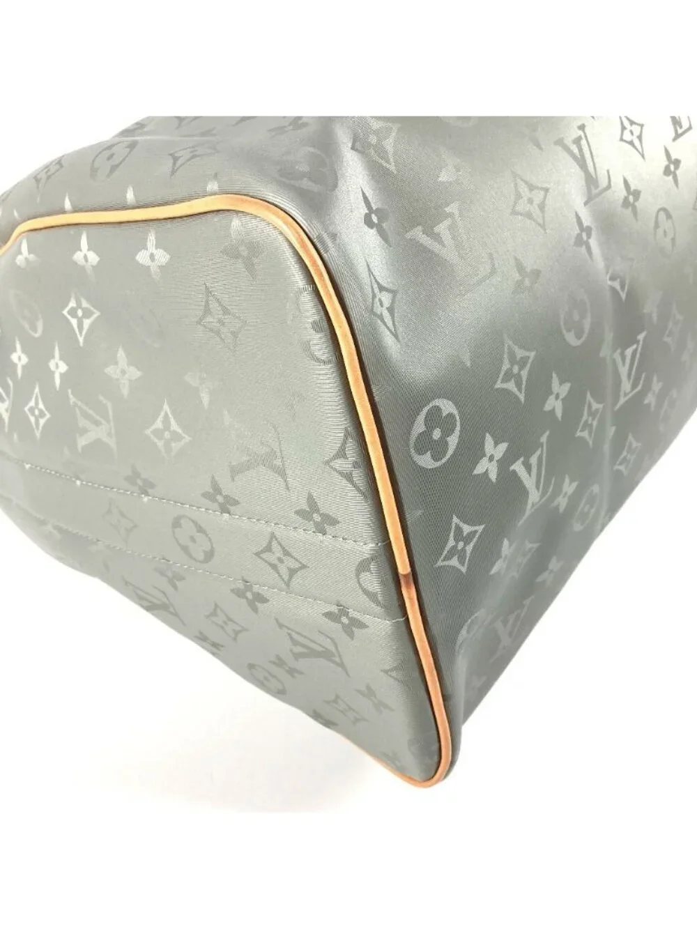 Louis Vuitton Boston Bag Keepall Bandouliere 50 Leather Canvas Gray